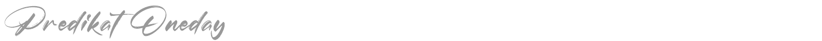 Predikat Oneday font preview